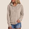 Women's Long Sleeve Hoodie Pullover Button Up Hoodie Casual Solid Color Casual Hooded