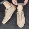 Comfortable Men's Casual Shoes High Quality Soft Retro Lace Up Shoes Unique Texture Versatile for Office Commuting Le Fu Shoes