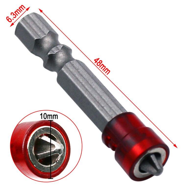 Magnetic Screwdriver Bit PH2 Cross-head 1/4 Inch Hex Shank Screwdriver Holder Ring for House Working Electric Screwdriver Kit