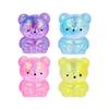Mini Glitter Bear Squeeze Toy Stress Relief Clear Bear Stress Sugar Ball Sensory Toy Soft Slow Rising Decompression Fidget Toy