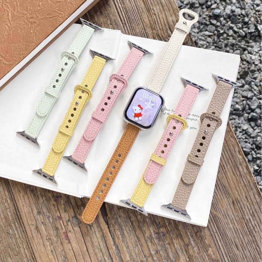 Applicable To Apple iwatchS11/S1098SE Watch with Huawei GT6/5 Single Nail Lychee Pattern Xiaomi 9pro