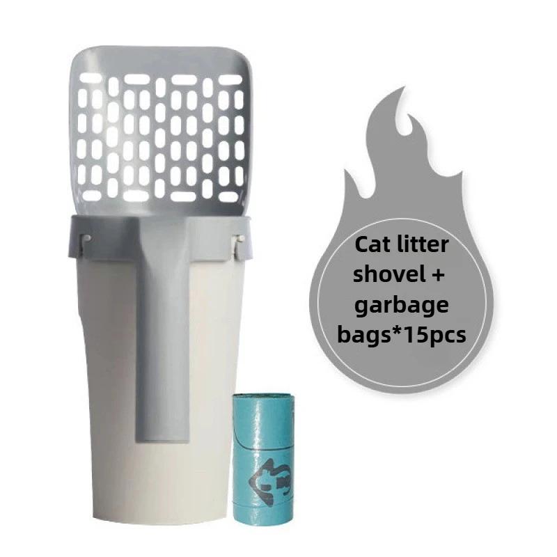 Cat Litter Scoop Self-cleaning Cat Litter Box Shovel Kitty Toilet Clean Tool for Litter Tray Sandboxes Shovel Sand Bottom Hidden Design Cats Supplies