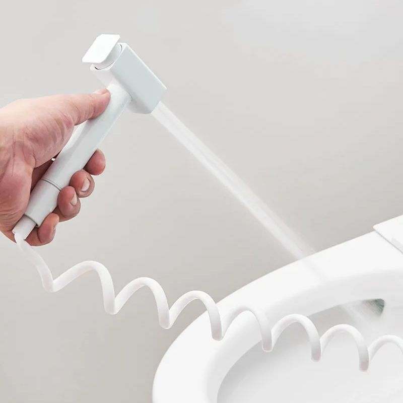 White Bathroom Bidet Sprayer Handheld Toilet Bidet Faucet Brass Hand Bidet Spraye Set Toilet Self Cleaning Shower Head