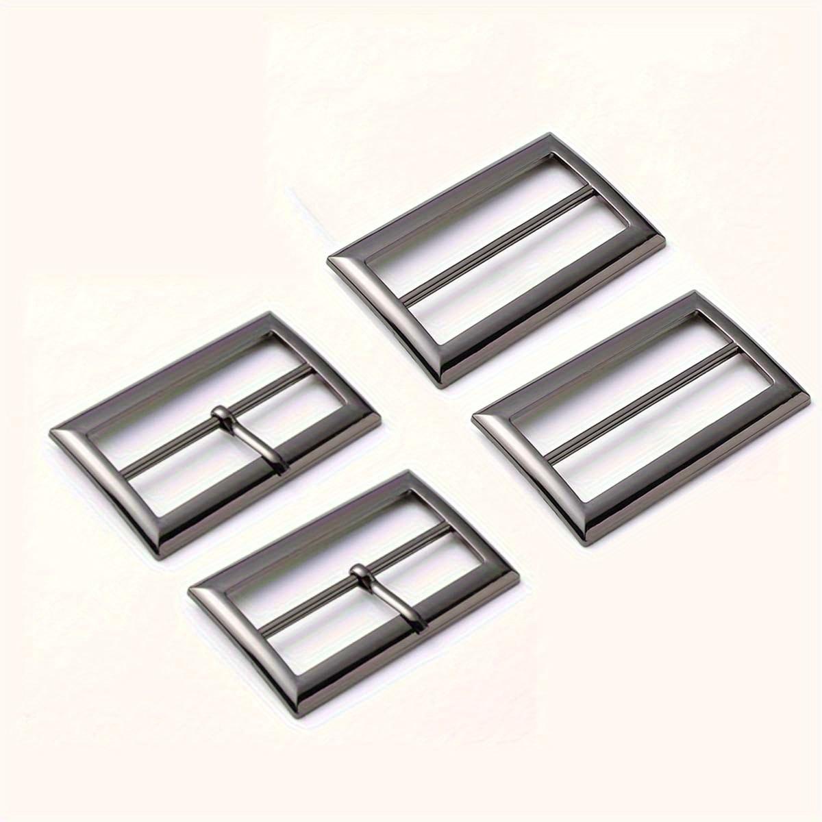 

4pcs Adjustable Metal Three-Speed Buckle Set Windbreakers, Satchels, and Backpacks - Fashionable Suspender Lock Buckles in Silvery, Black, and Golden чорний