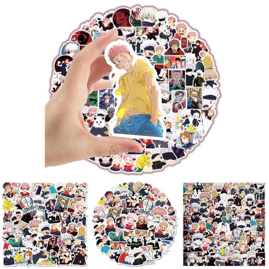 100pcs Vibrant Anime Jujutsu Kaisen Stickers Perfect For Laptops And Skateboards