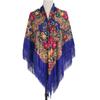 Ethnic Print Tassel Shawl: Large Square Scarf for Women - Autumn/Winter Style