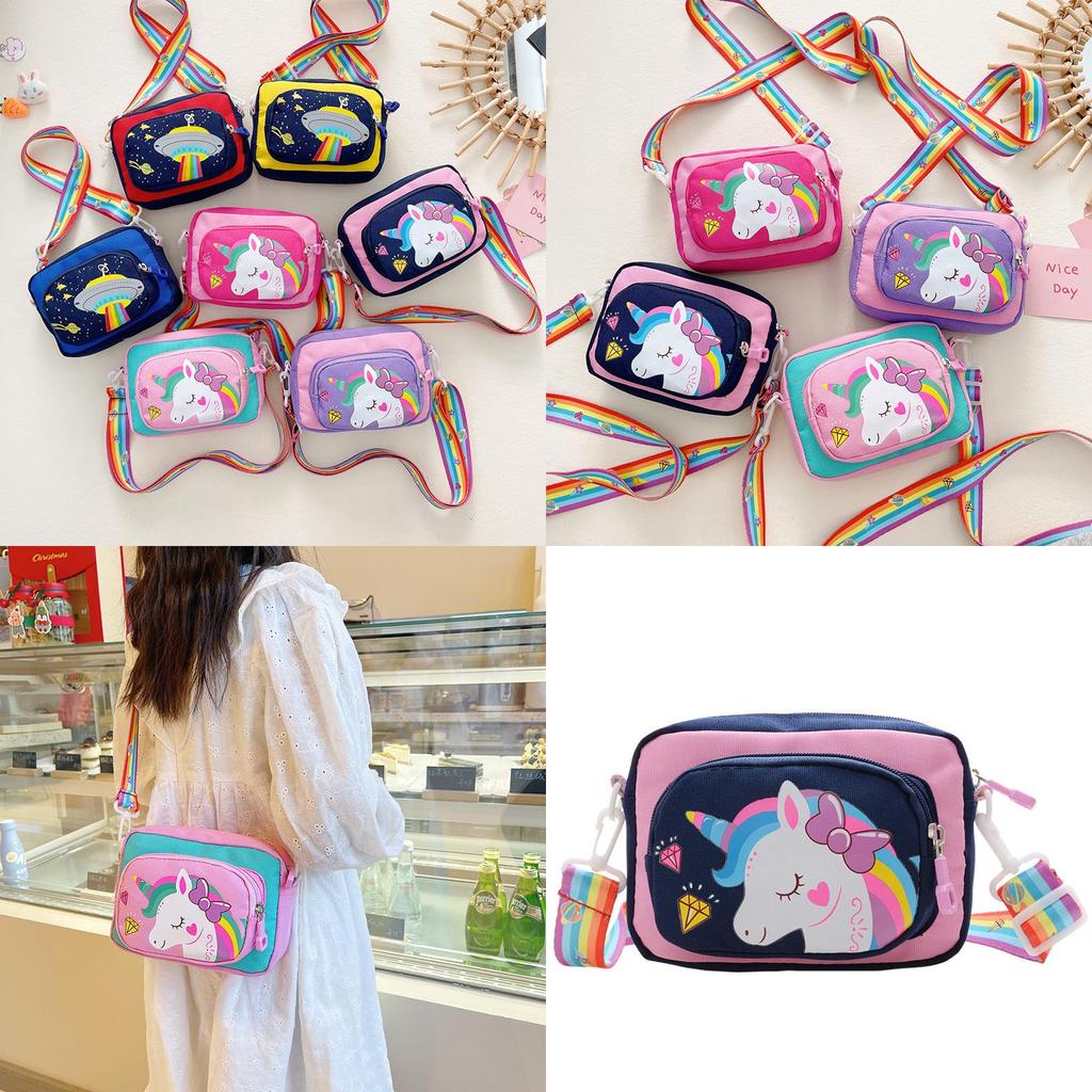 Adorable Cartoon Kids Shoulder Bag Breathable Durable Oxford Cloth Cute Accessory