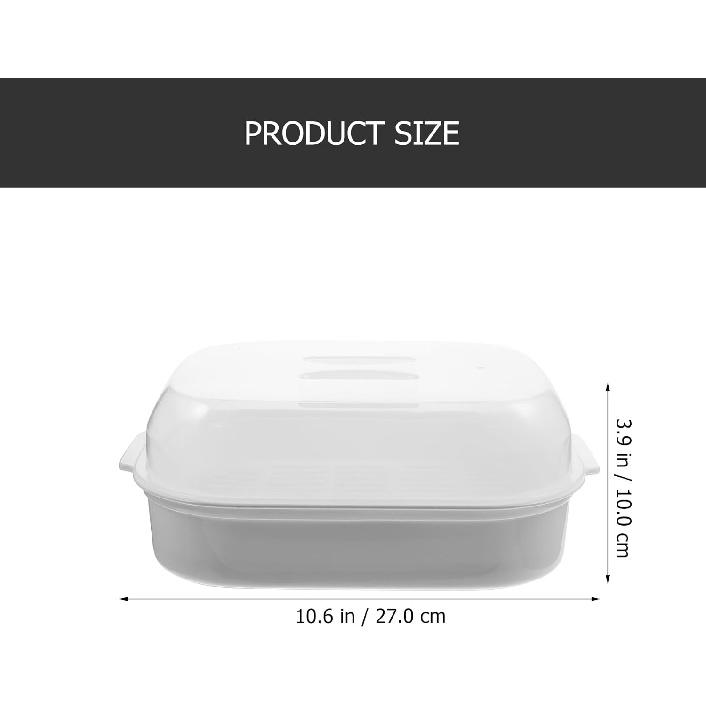 DOITOOL Microwave Steamer for Cooking Vegetables, Plastic Microwave Vegetable Steamer with Lid for Vegetables Prep Seafood Cooking (Random Color)