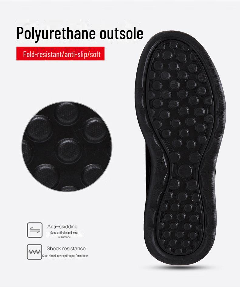 Warm, Non-Slip Waterproof Velvet-Lined Winter Cotton Shoes for Middle-Aged and Elderly Men and Women