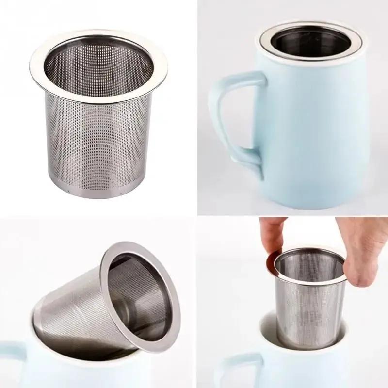 Stainless Steel Tea Infuser Silver Mesh Kitchen Accessories Safe Density Reusable Tea Strainer Herb Tea Accessories Tools