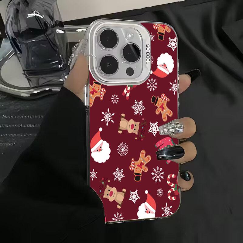 Christmas Gingerbread Winter Snowflake Gift Phone Case For iPhone 17 16 15 14 Pro Max 13 12 11 XS X XR 7 8 Plus 16e 17 Air Cover