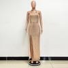 Halter Split Dress Sequins Temperament High Fashion Women