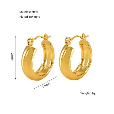 Geometric Stainless Steel Earrings Fashion Light Luxury New Men's Straight Hair