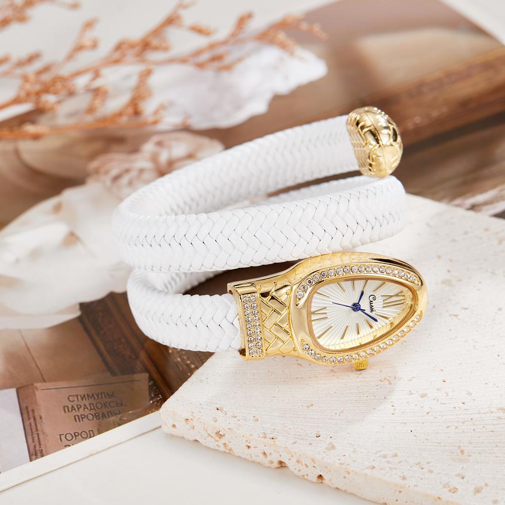 Brățară șarpe ceas de damă șarpe zodiac brățară norocoasă ceas șarpe modă personalitate ceas cu quartz curea piele cu diamant