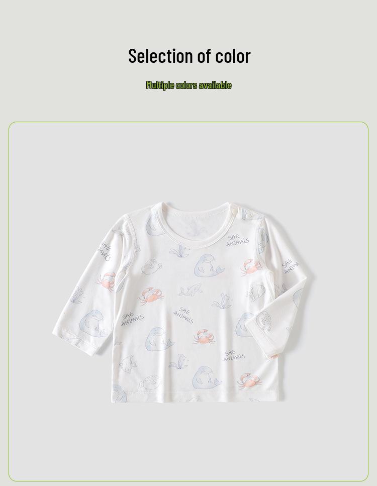 Bamboo Fiber Long-Sleeve Summer T-Shirt for Boys and Girls