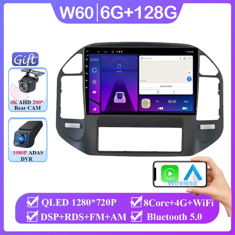 Kabelloses Android Autoradio für Mitsubishi Pajero 3 V70 V60 1999-2006 Auto Autoradio Carplay Multimedia GPS Navigation Kein 2din 4G