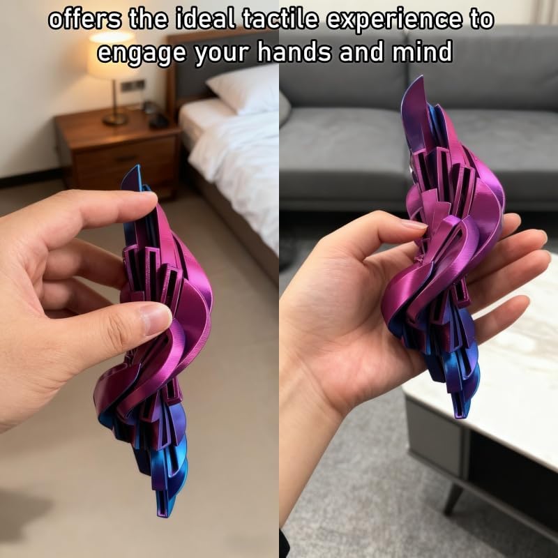 Slime Ball Fidget Toy 3D Printed Twistsphere Desktop Decoration Fidget Gear Liquid Flow Ball For Rotating Design Anxiety Relief