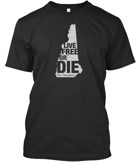 Live Free Or Die - New Hampshire Premium T shirt Made in the USA Size S to 5XL L