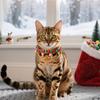 Christmas Artificial Pearl Cats Collar With Bells And Bow, Xmas Cats Breakaway Collars Accessory For Cats Dogs Puppy