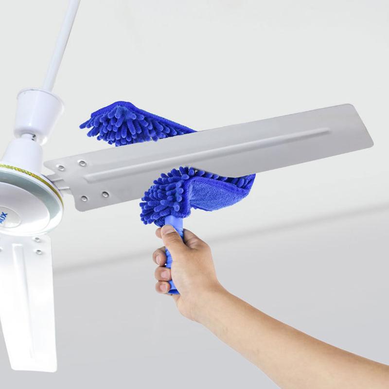 Microfiber Ceiling Fan Blade Cleaning Duster Kit Removable Flexible Cobweb Duster High Ceiling Fan Dust Removal Dusters