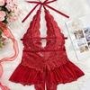 Nightgown Sexy Lace Bodysuit Camisole Lace Corset Skirt Elegant Sexy Clothing Dress  Couples Gifts