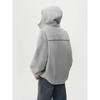 Men's Heavyweight Deconstructed Air Layer Cardigan Hoodie - Autumn/Winter Trendy Stitching Casual Outerwear.