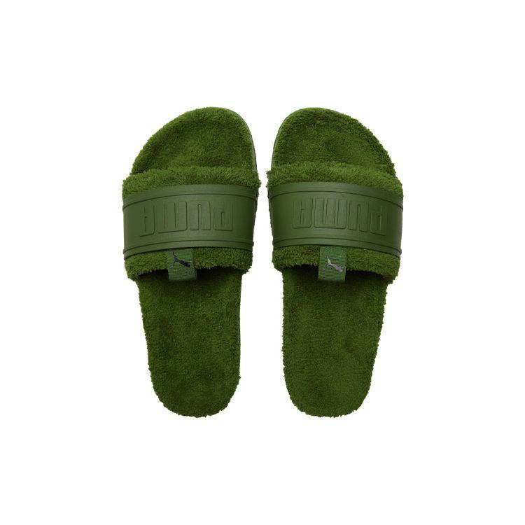 Puma Leadcat Ylm Slide Winter Thick Sole Outdoor Comfortable Soft Bottom Sports Slide Sandals Unisex Sandals Green 384411-03