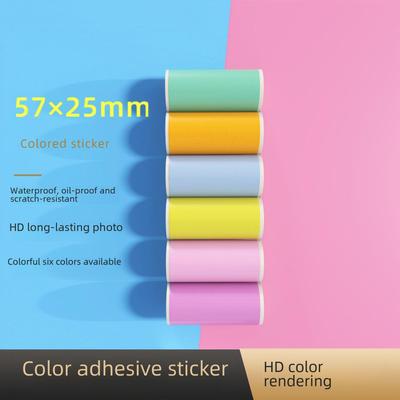 57x25 Adesivi Mini Domanda Colorati Autoadesivi per Fotocamera dei Bambini, Compatibili con Carta Termica