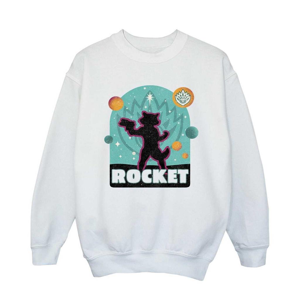 Guardians Of The Galaxy Volume 3 Girls Rocket Raccoon Badge Sweatshirt