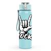 1PC Rock On Hand Gesture Sign Print 750ml Color Plastic Sports Water Bottle Leakproof Flip Straw Lid Suitable for Sports Office Home Use