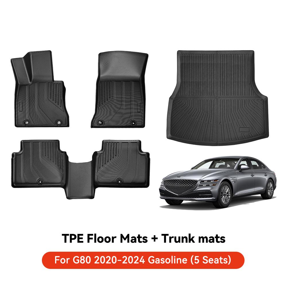 

YZ для Genesis G80 G70 Car Four Seasons водонепроницаемый нескользящий коврик для багажника для ног багажный коврик TPE LHD комплект напольных ковриков 2025-2025