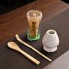 4 IN 1 Bamboo Matcha Powder Whisk Teaspoon Ceramic Bowl Tranditional Tea Matcha Whisk (Chasen)Sets Home Tea-making Accessories