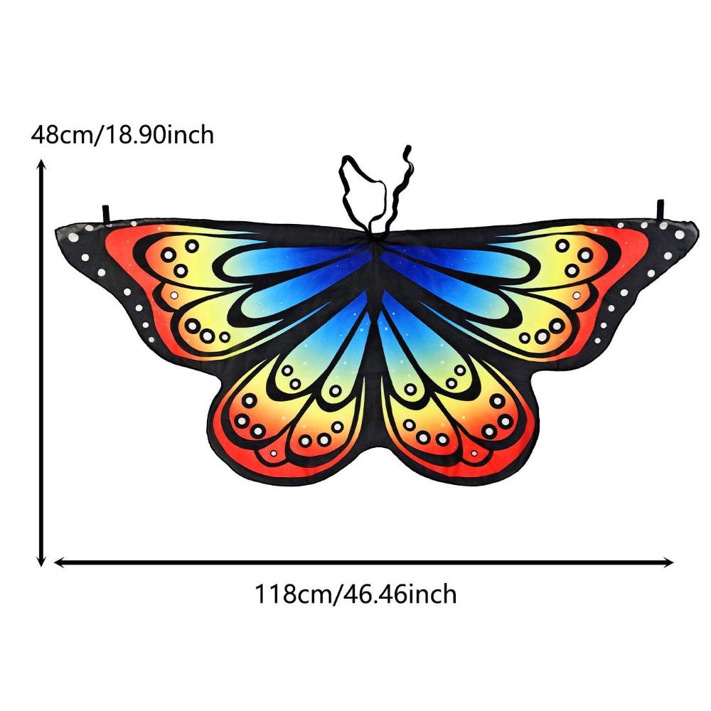 Cosplay Costume Cape Butterfly Fancy Dress Fairy Shawl  Party Accessories