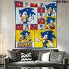 Hedgehog Sonic Soar Wall Hanging Printed Fabric Blanket Decorative Tapestries for Bedroom Living Room Home Decor