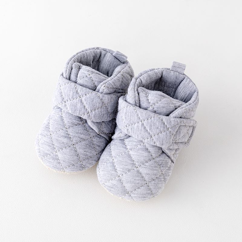 

Baby Winter Soft Cotton Indoor Newborn Toddler Prewalking Sneaker for 0-9-18 Months Baby Girls and Boys New Fashion BMB3142 0-6 Months серый