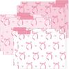 12Pcs Pink Bow File Folders Letter Size Coquette Bowknot Heart Decorative File Pockets with 1/3 Cut Tab for Filing Cabinet Home Office Supplies, 8.5