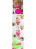 2025 Sexy Color Block Deep V Lace-Up Two-Piece Swimsuit