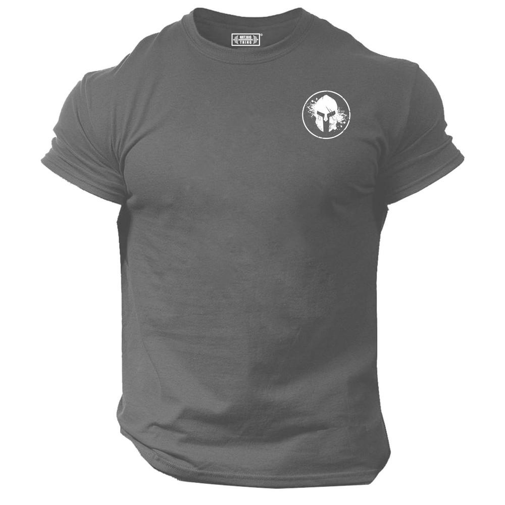 Blood Spartan T Shirt Pocket Gym Clothing Bodybuilding Training Workout Mma Top