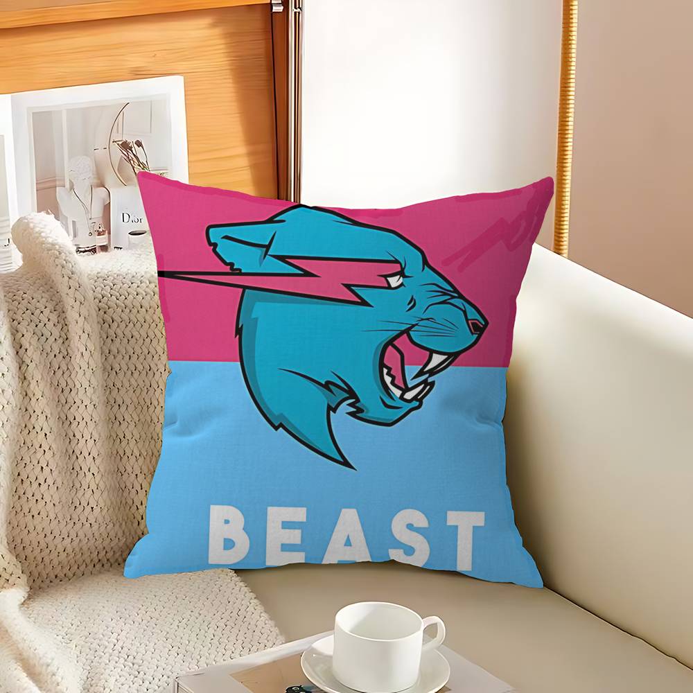 Game Blogger M-Mr B-Beastes Pillow Anime Pillow Sofa Bed Head Pillow Cover Cushion Cover 45x45 cm Fashion