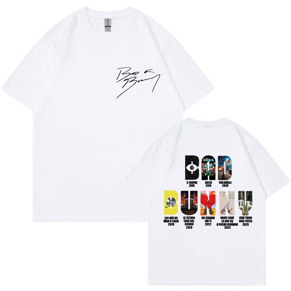 

Bad Bunny Album Cover Graphic TShirts Unisex Women Hip Hop Fashion T Shirt Cotton Oversized Aesthetic Casual ONeck Hipster Tshirt S