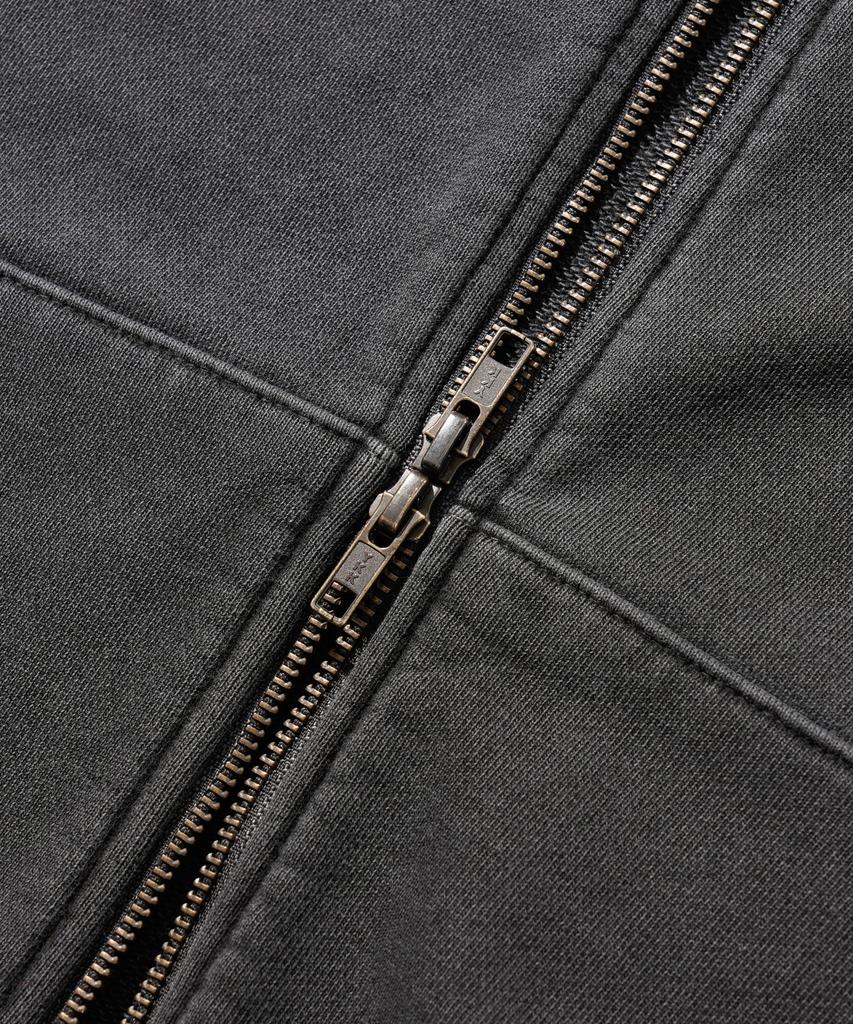 Fp142 Meteor Deer Pigment Zip-Up Deep Grey Sjhd1449