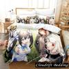 Stampa 3D DanMachi Anime Set Biancheria da Letto Copripiumino Set Letto Copripiumino Federa Piumone king Queen Size Ragazzi Adulto