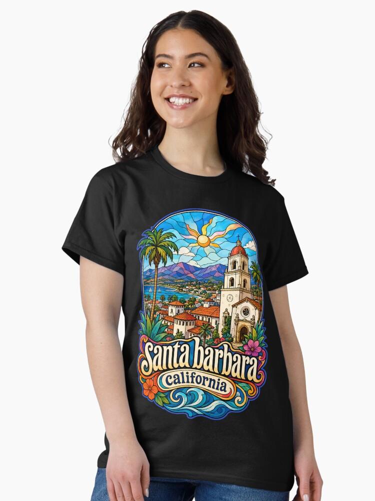 Barbara Santa Barbara California USA Stained Glass Art Classic T-Shirt