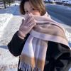 Atmosphere pure wool plaid scarf retro men and women couples high-grade thickened winter warm scarf
