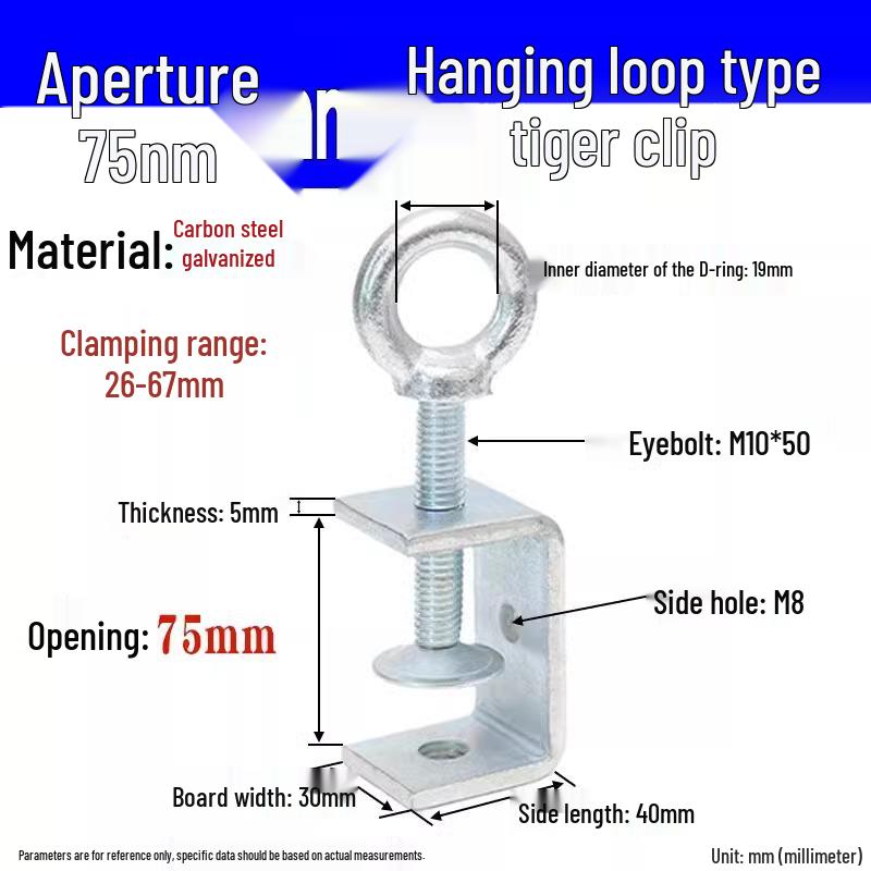 304 Stainless Steel U-Clamp Tiger Clamp with Hand-Tightened Eyebolt