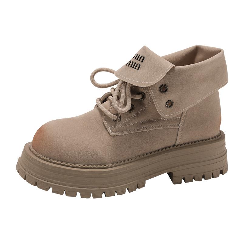 Queen Fan Retro British Style Thick-soled Martin Boots Women's 2025 New Summer Thin Skinny Height Boots