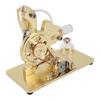 Stirling Engine Motor Model Colorful LED Educational Electricity Power Generator Toy for Kids Adults Gold