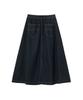 Lee Raw Belted Flare Skirt
