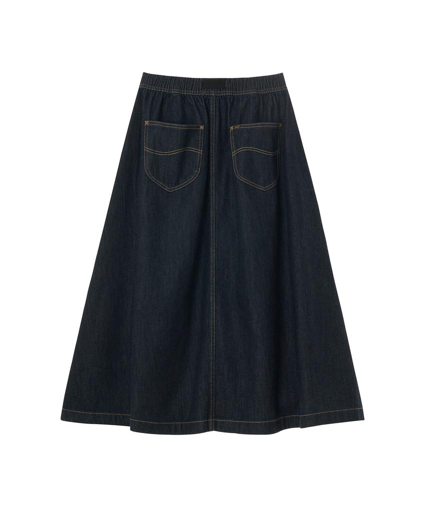 Lee Raw Belted Flare Skirt