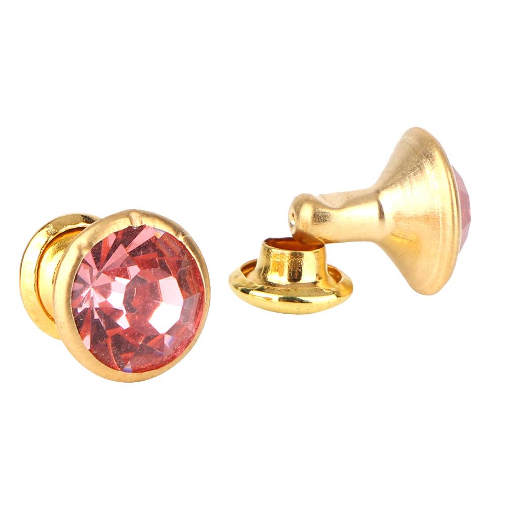 10PCS Colorful Rhinestone Rivets Cap Stud For Diy Craft Decoration(pink Crystal)